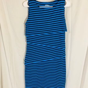 J. McLaughlin Black and blue striped dress